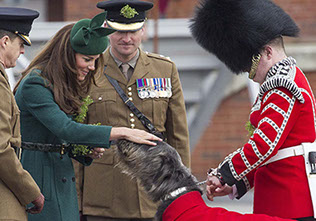 The Duke and Duchess of Cambridge visit the 1st Battalion Irish Guards