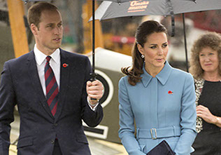 The Duke and Duchess of Cambridge and their son Prince George arrive in Wellington New Zealand