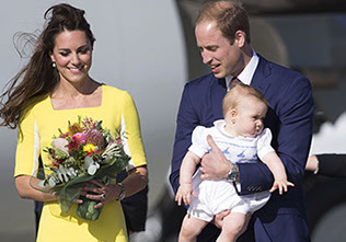 The Duke and Duchess of Cambridge and Prince George arrived in Sydney