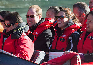The Duke and Duchess of Cambridge went on a white-knuckle thrill ride on a jet boat in Queenstown New Zealand
