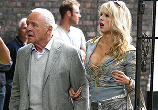 Sir Anthony Hopkins and Lucy Punch